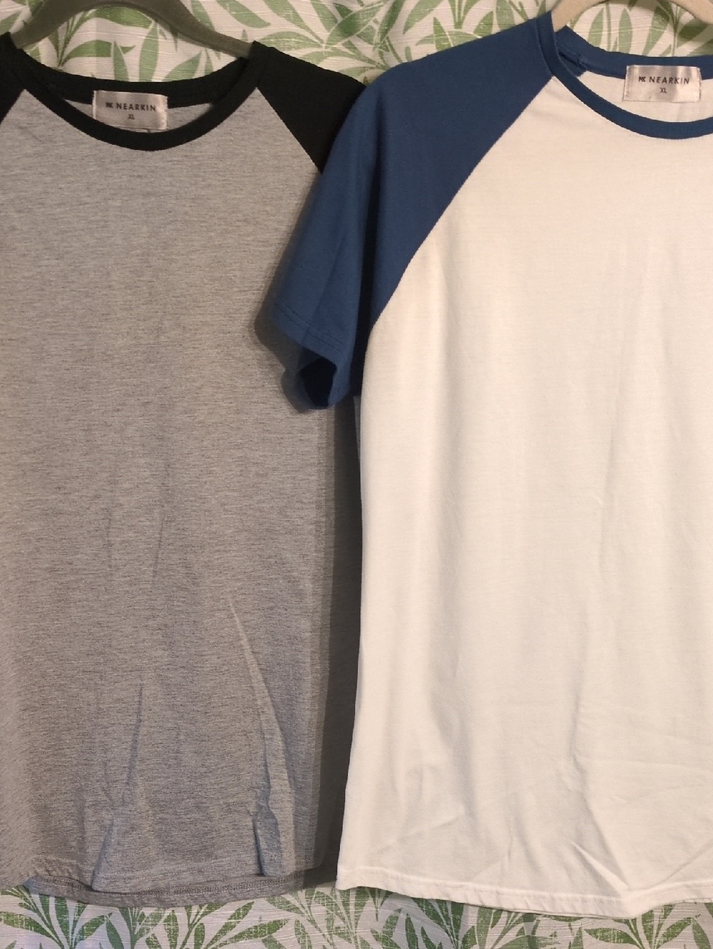 Men's Raglan Short Sleeve Tee - Blue/White by